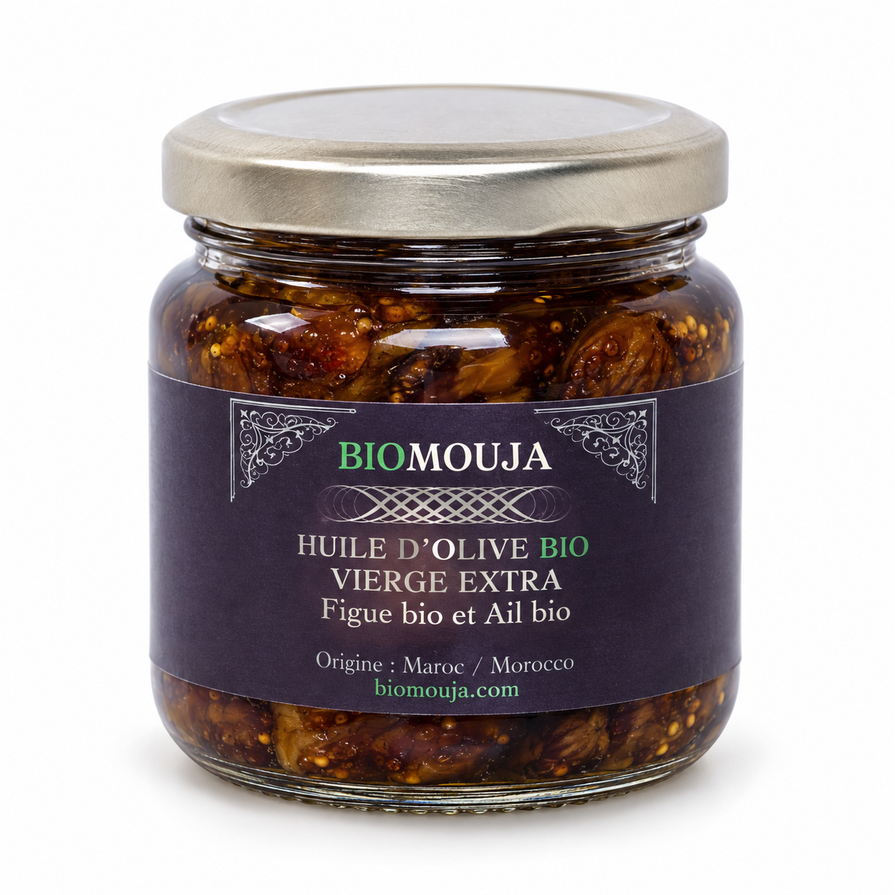 Huile d’olive, ail et figue séchée en dés — Pot · 240 g