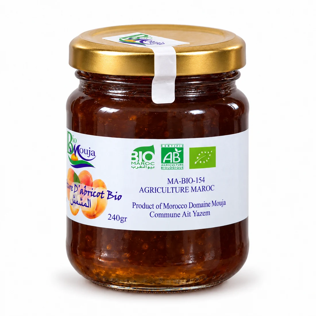 Vue 2 de Confiture d’abricot bio