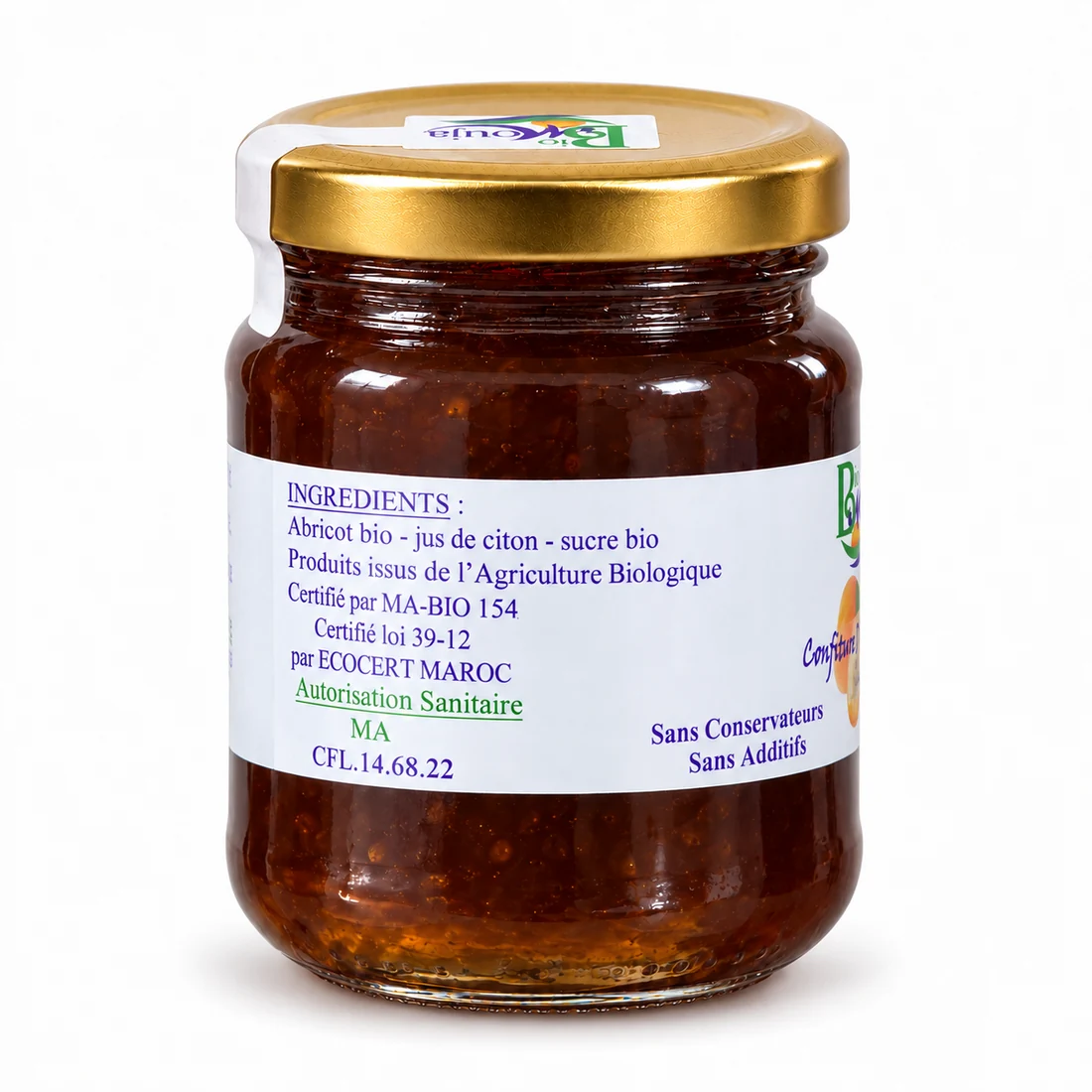 Vue 3 de Confiture d’abricot bio