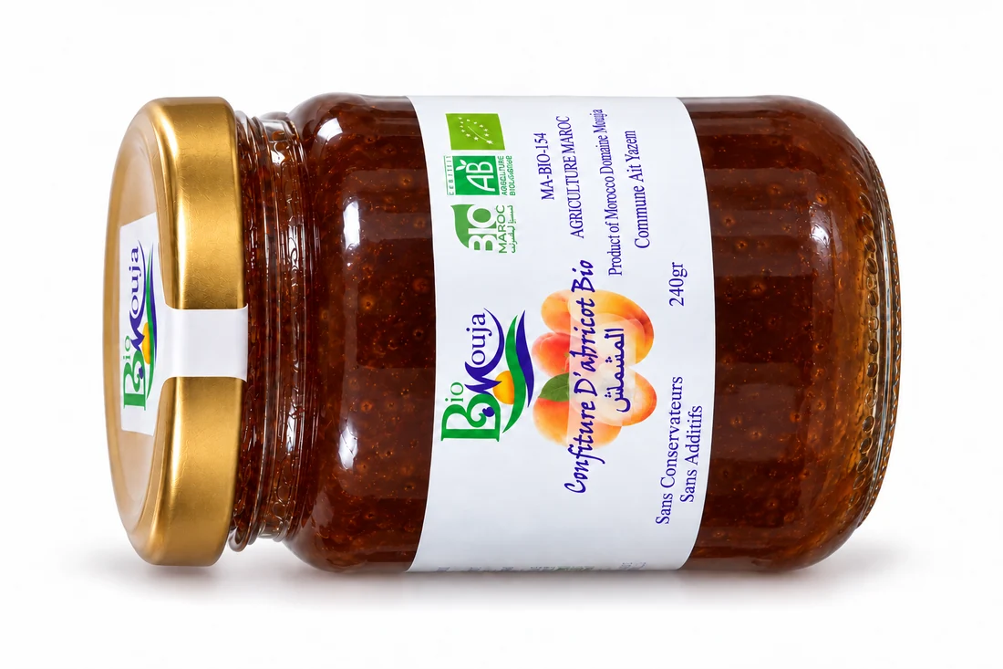 Vue 4 de Confiture d’abricot bio