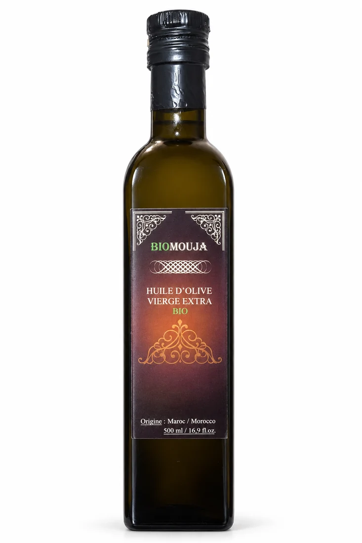 Huile d’olive vierge extra bio — Bouteille en verre · 500 ml