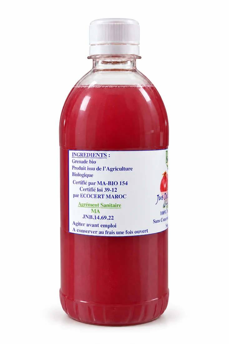 Vue 2 de Jus de grenade bio surgelé