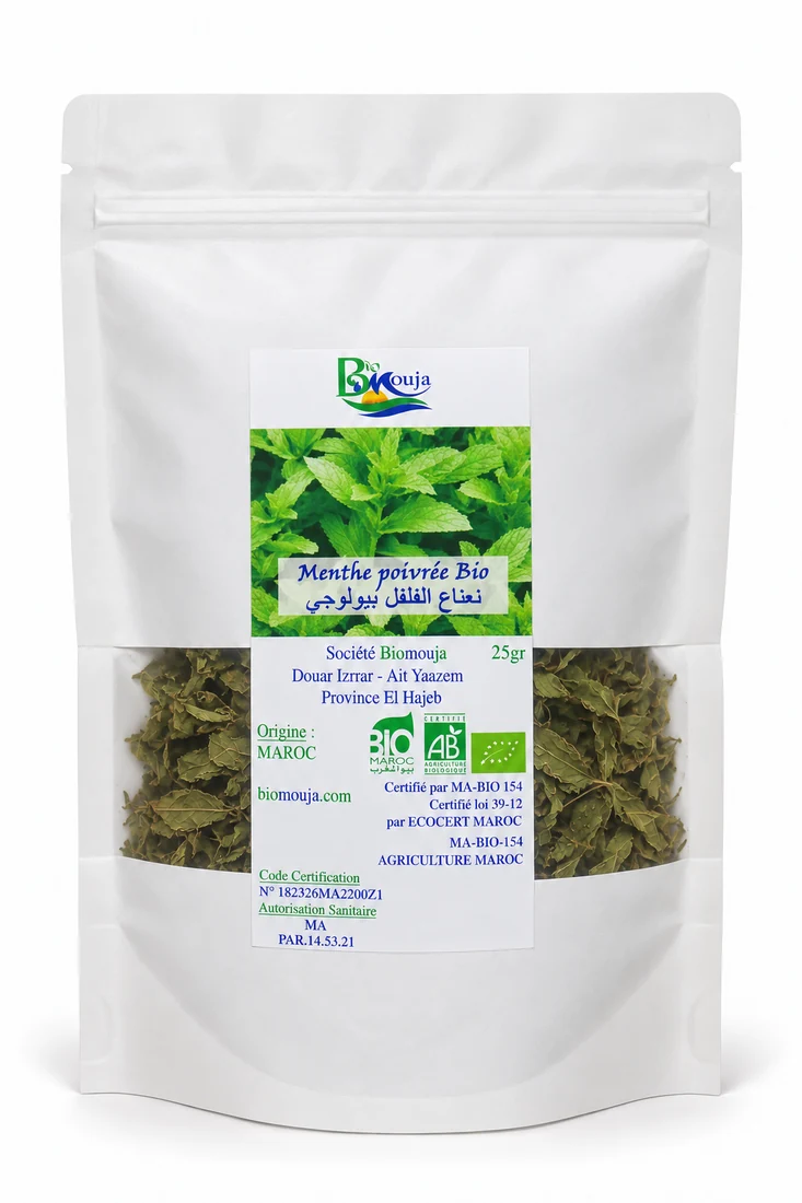 Menthe poivrée séchée bio — Sachet · 25 g