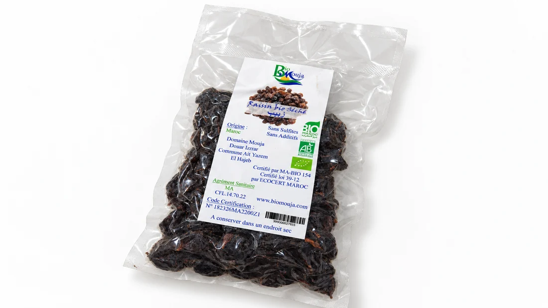 Vue 2 de Raisins séchés bio